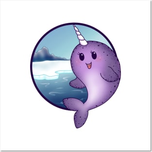 Purple Narwhal Posters and Art